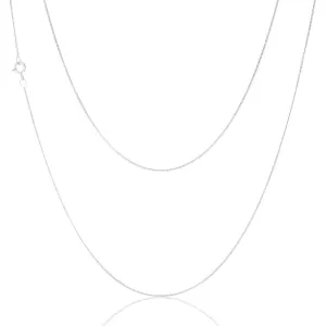 9ct White Gold 18 Gauge Fine Curb 41cm Chain Shiels