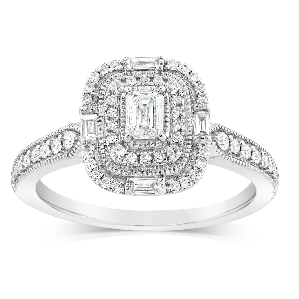 9ct White Gold Brilliant Cut Ring in 1/2 Carat Natural Diamonds Shiels