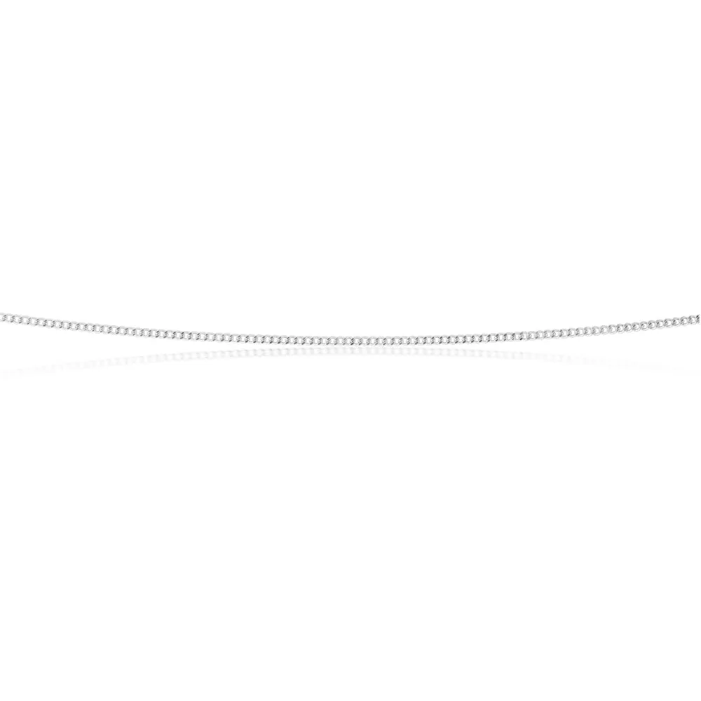 9ct White Gold Curb 46cm Chain Shiels
