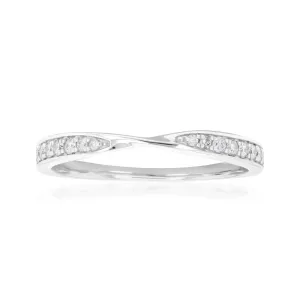 9ct White Gold Diamond Eternity Ring with 16 Brilliant Cut Diamonds Shiels