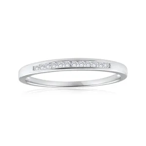 9ct White Gold Diamond Ring Set with 12 Brilliant Diamonds Shiels
