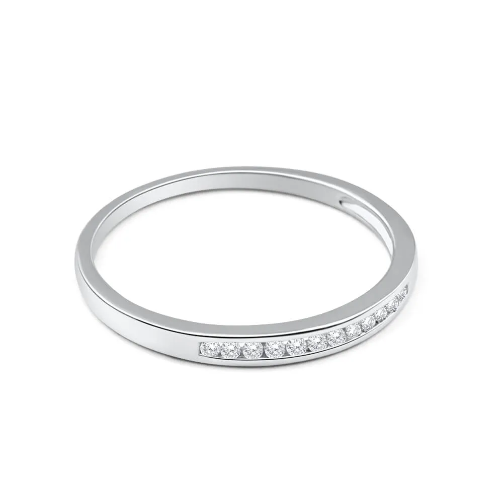 9ct White Gold Diamond Ring Set with 12 Brilliant Diamonds Shiels