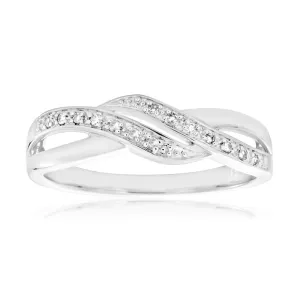 9ct White Gold Diamond Ring Set With 14 Brilliant Diamonds Shiels