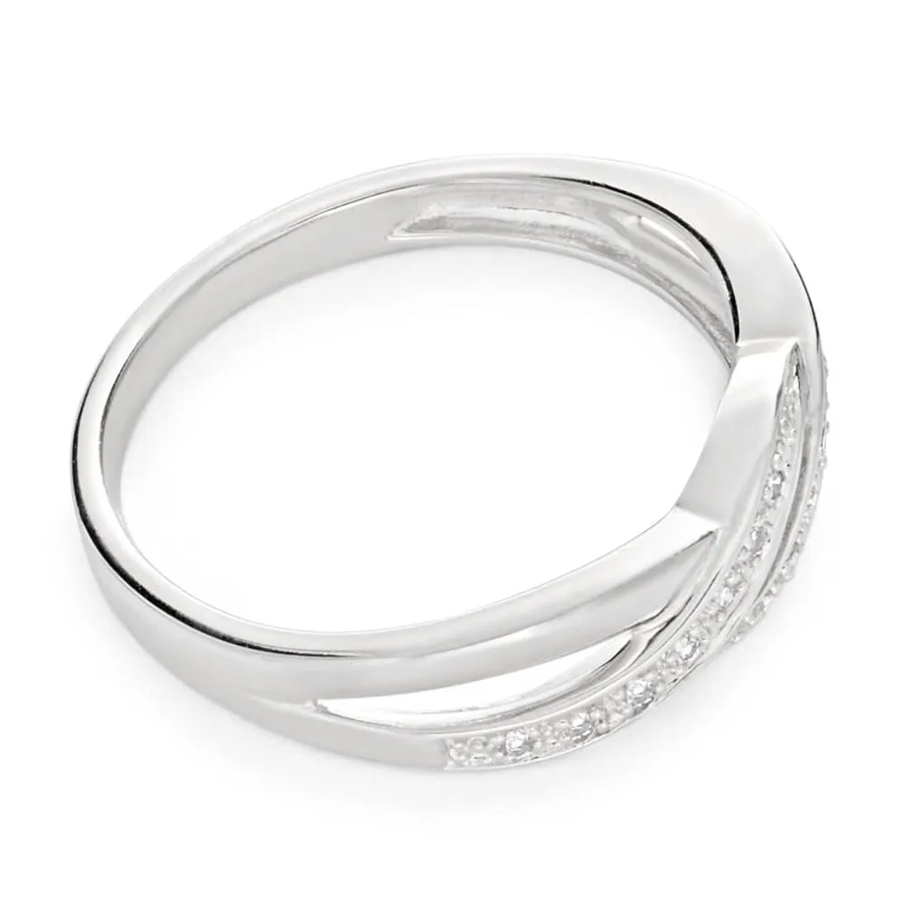 9ct White Gold Diamond Ring Set With 14 Brilliant Diamonds Shiels