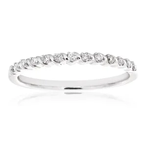 9ct White Gold Diamond Ring with 13 Brilliant Cut Diamonds Shiels