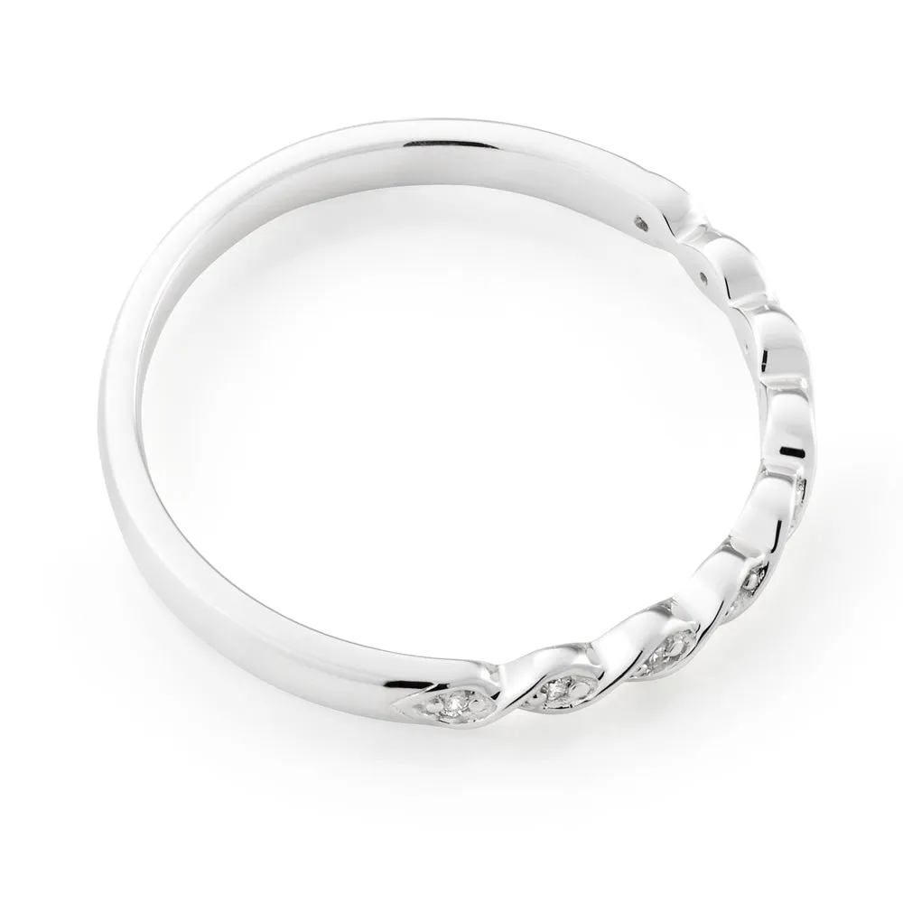 9ct White Gold Diamond Ring with  9 Brilliant Diamonds Shiels