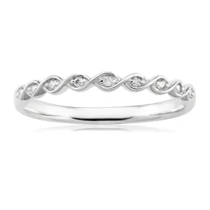 9ct White Gold Diamond Ring with  9 Brilliant Diamonds Shiels