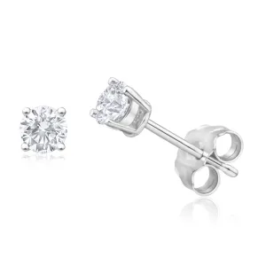 9ct White Gold Diamond Stud Earrings Shiels