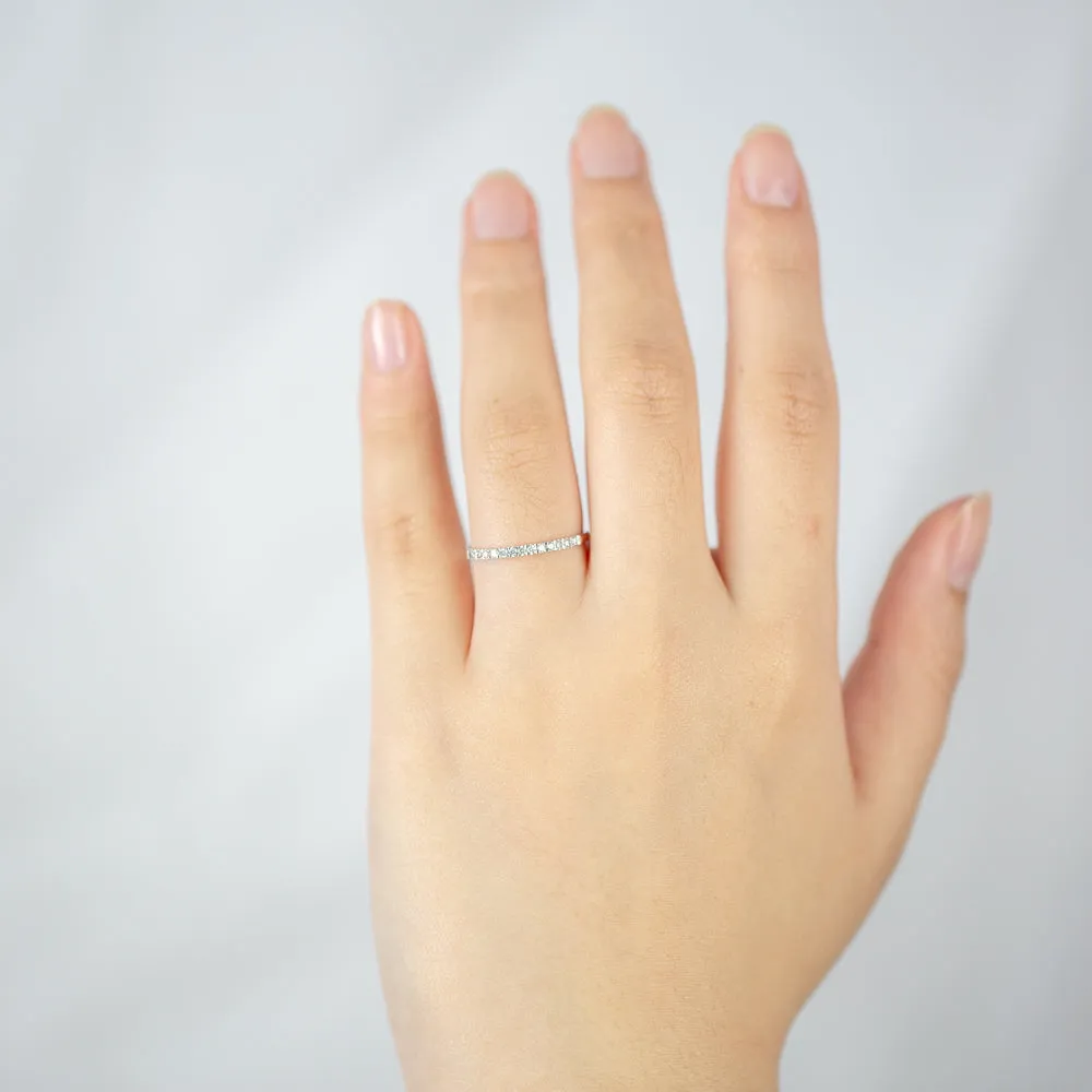9ct White Gold Eternity Ring with 13 Diamonds Shiels