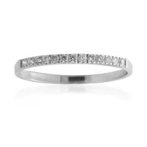 9ct White Gold Eternity Ring with 13 Diamonds Shiels