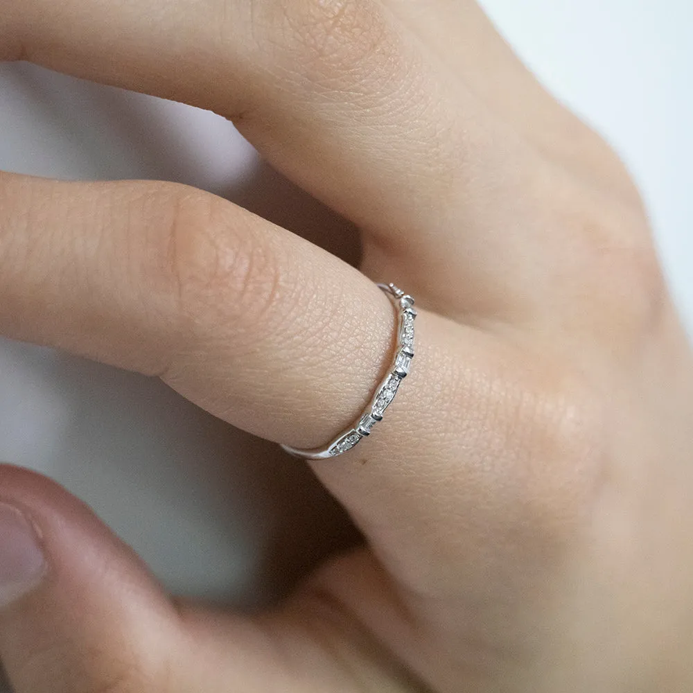 9ct White Gold Eternity Ring with 18 Diamonds Shiels