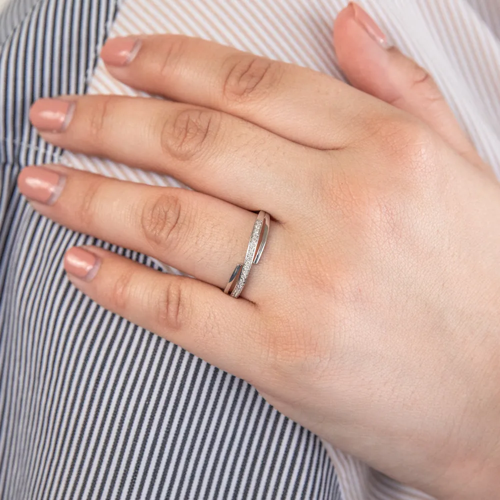 9ct White Gold Fashion Ring Set With 20 White Diamonds Shiels