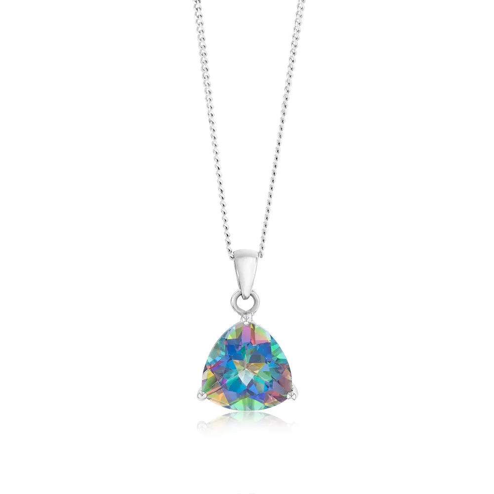 9ct White Gold Natural Treated Adieu Topaz Pendant Shiels