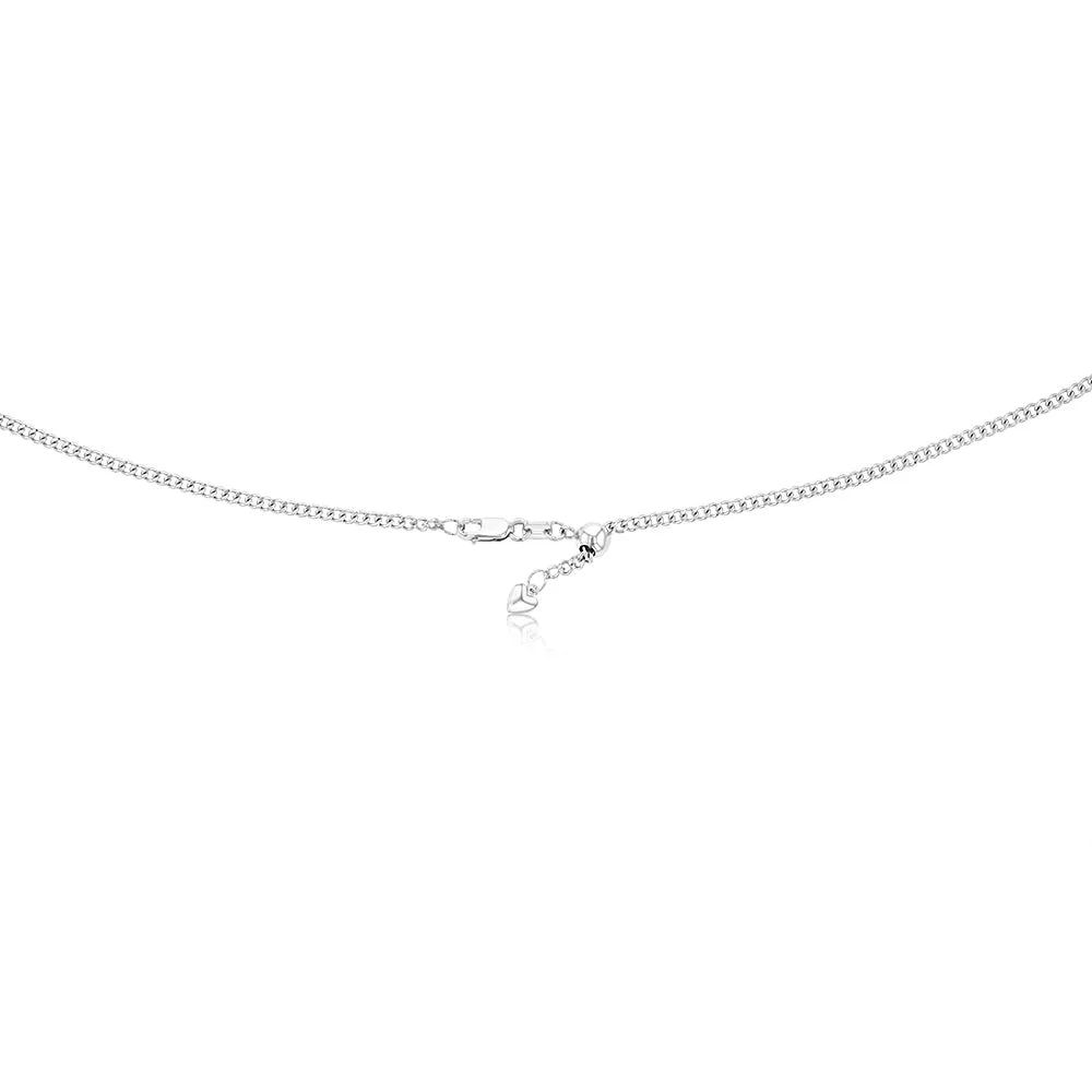 9ct White Gold Silver Filled Curb Chain Shiels