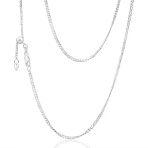 9ct White Gold Silver Filled Curb Chain Shiels