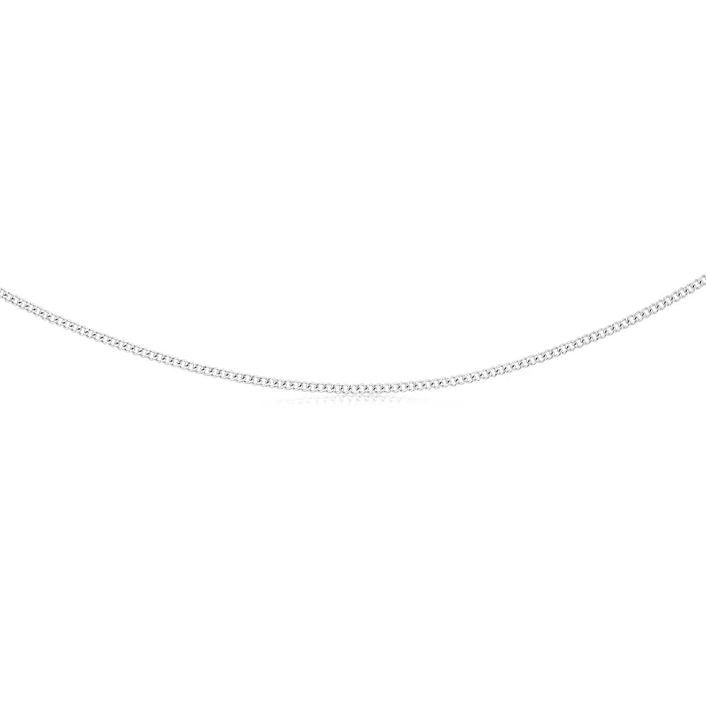 9ct White Gold Silver Filled Curb Chain Shiels