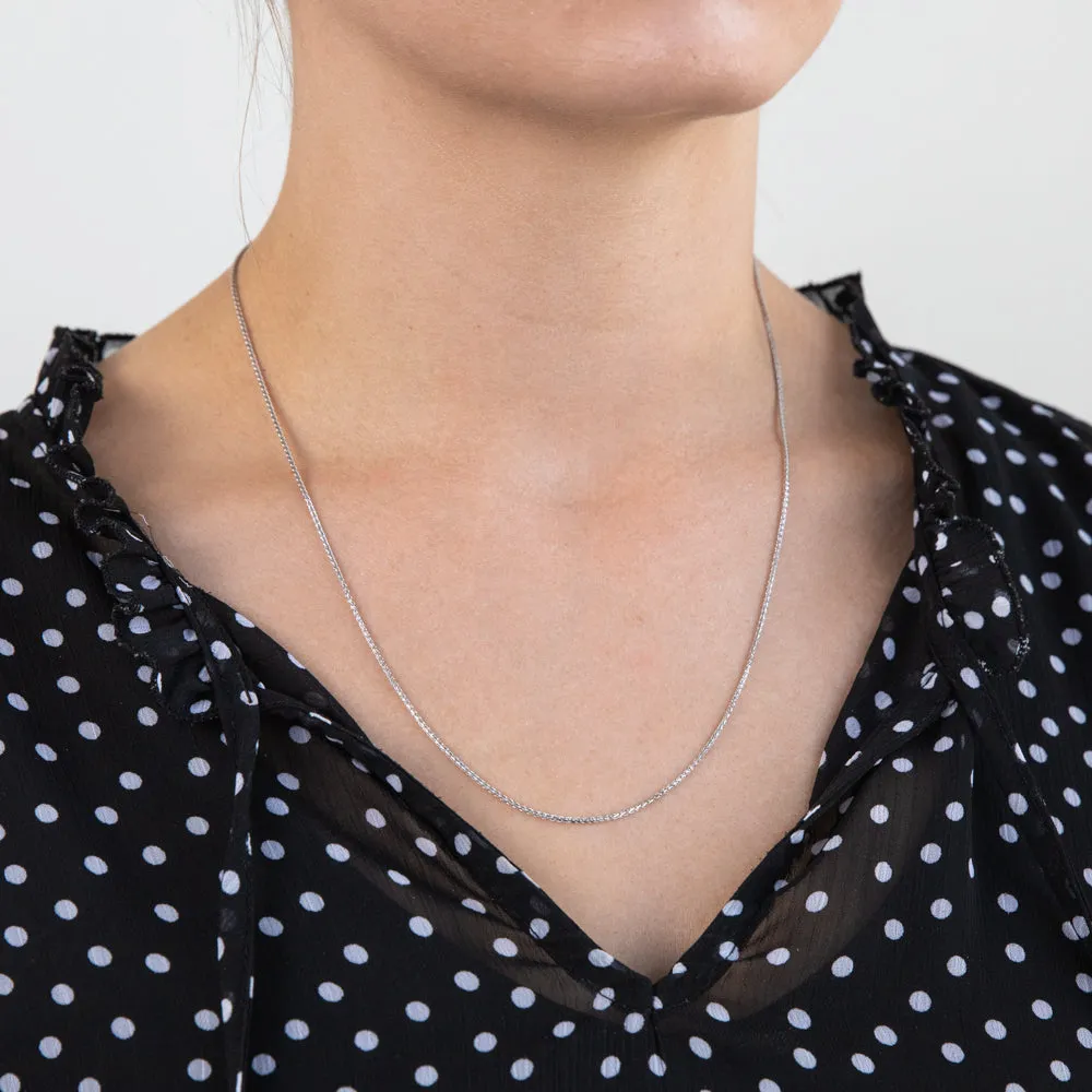 9ct White Gold Wheat Chain Shiels