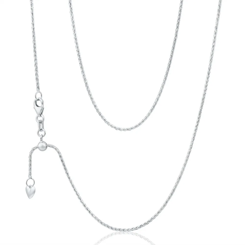 9ct White Gold Wheat Chain Shiels