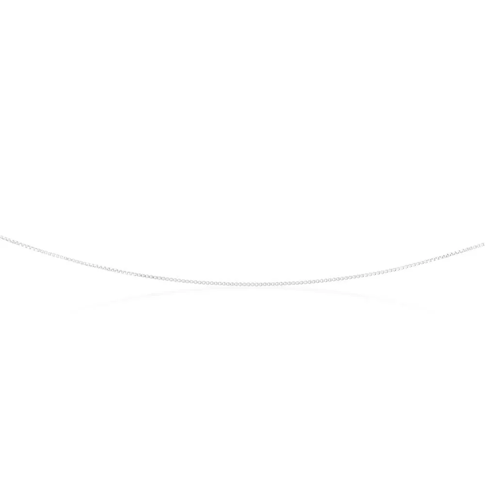 9ct White Solid Gold 15 Gauge 46cm Chain Shiels