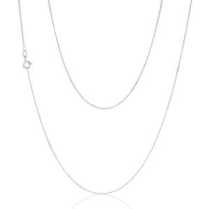 9ct White Solid Gold 31 Gauge Curb 51cm Chain Shiels