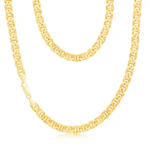 9ct Yelllow Gold Silver Filled Anchor 170 Gauge 55cm Chain Shiels