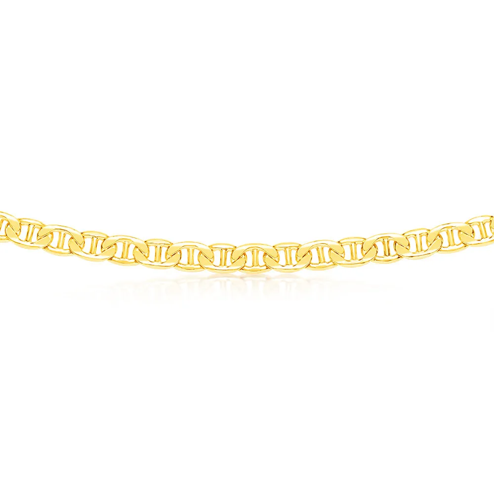9ct Yelllow Gold Silver Filled Anchor 170 Gauge 55cm Chain Shiels