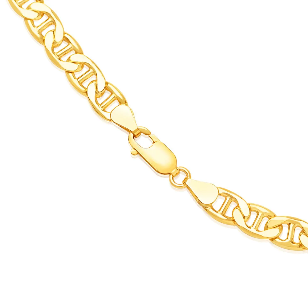 9ct Yelllow Gold Silver Filled Anchor 170 Gauge 55cm Chain Shiels