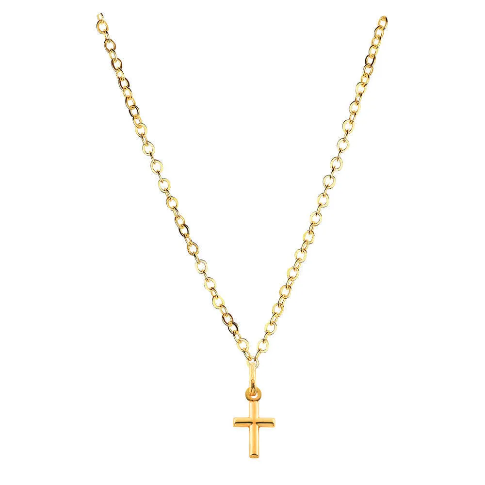 9ct Yellow 14mm Cross Gold Pendant Shiels