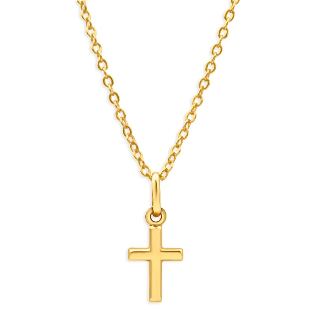 9ct Yellow 14mm Cross Gold Pendant Shiels