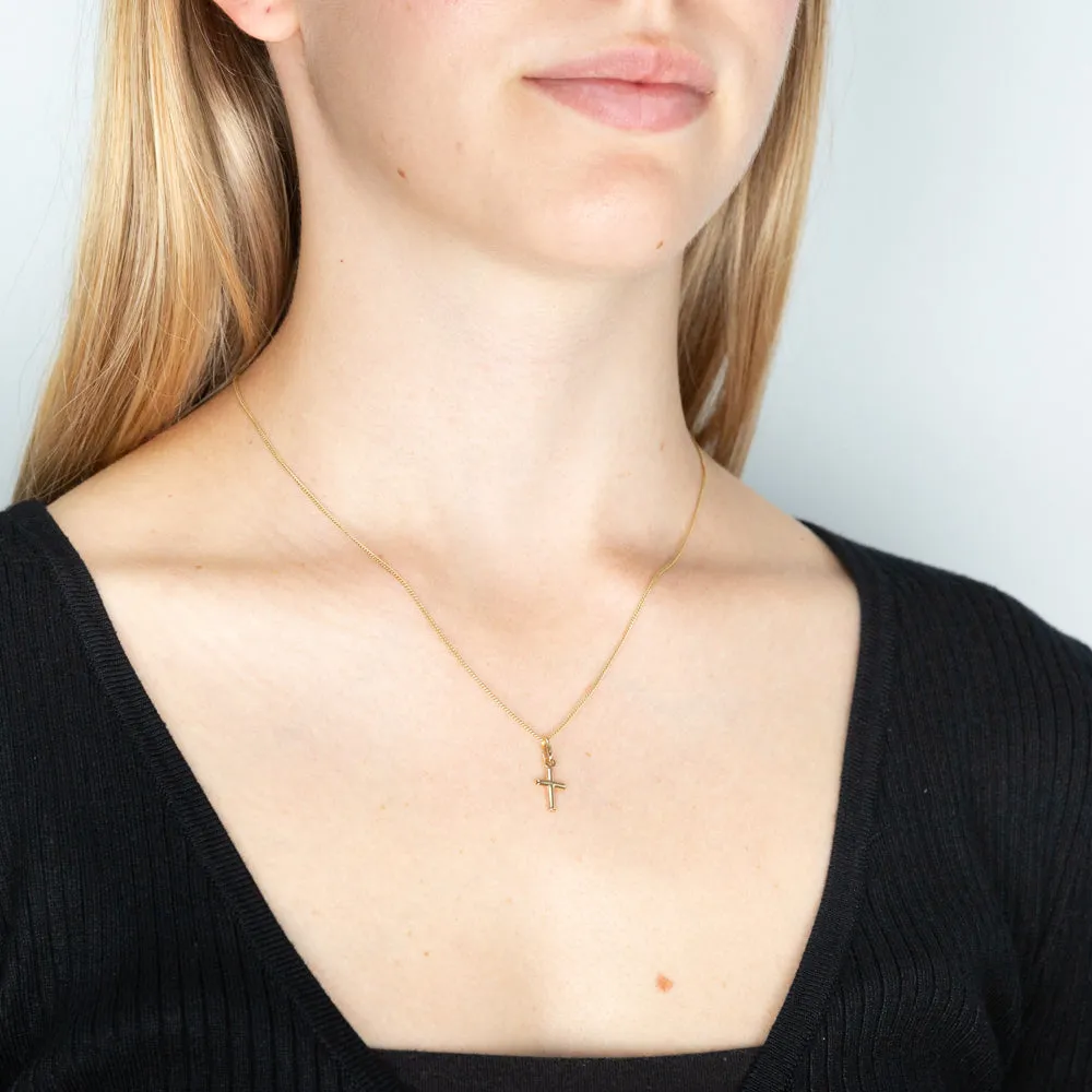 9ct Yellow 14mm Cross Gold Pendant Shiels