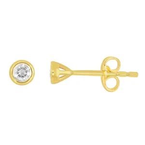 9ct Yellow Gold  0.10 Carat Diamond Stud Earrings Shiels