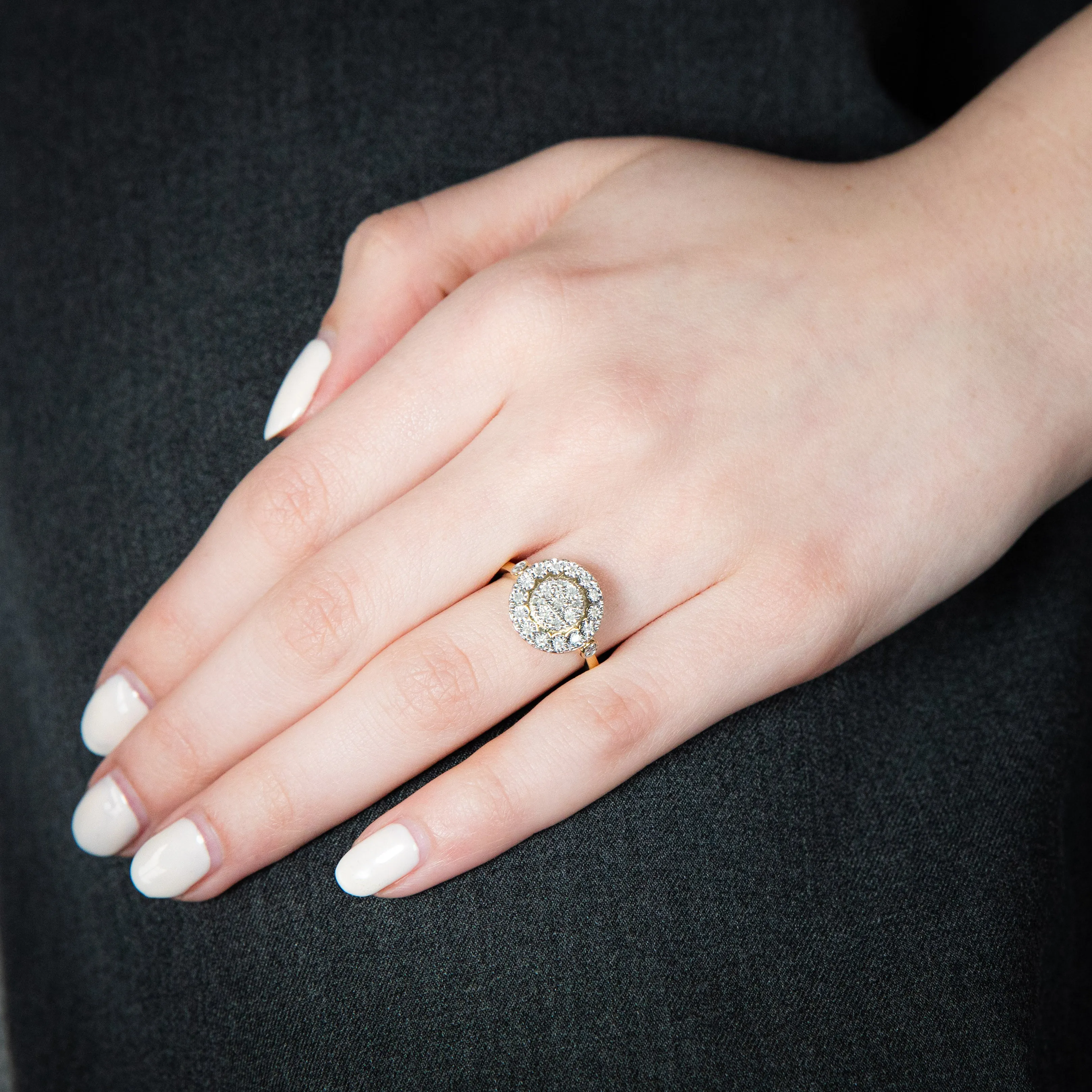9ct Yellow Gold 0.15 Carat Diamond Ring with 25 Diamonds Shiels