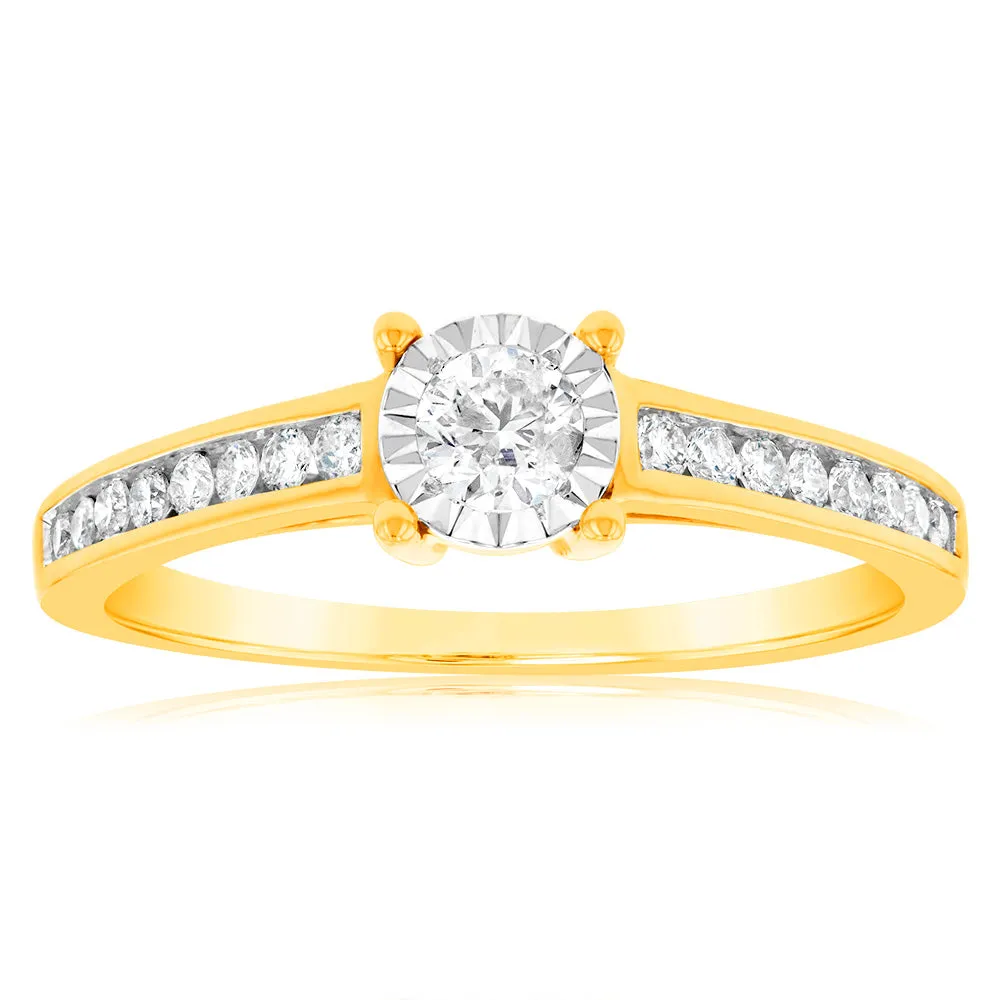 9ct Yellow Gold 0.30 Carat Diamond Solitaire Ring Shiels