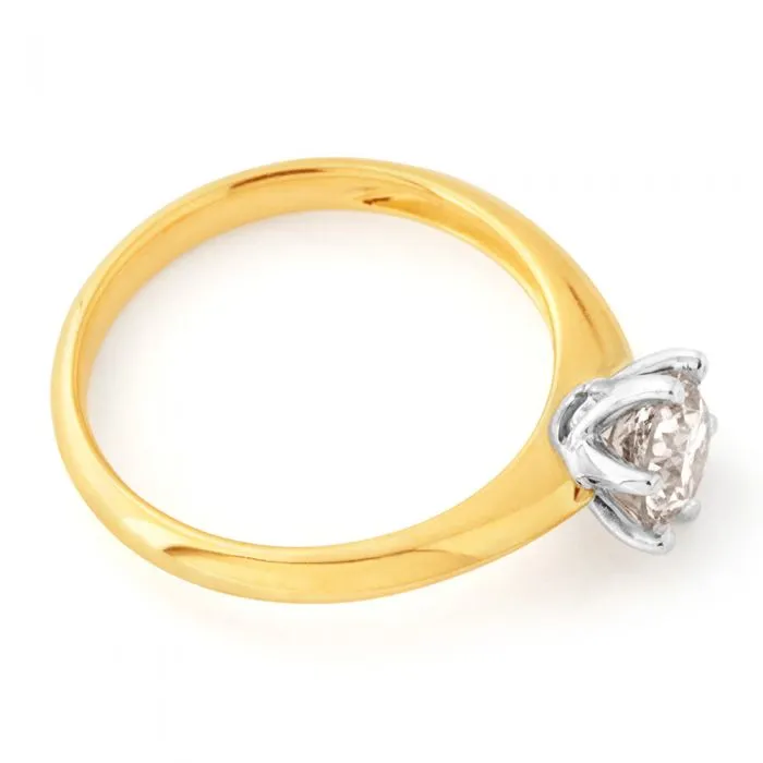9ct Yellow Gold 1 Carat Australian Diamond Solitaire Ring Shiels