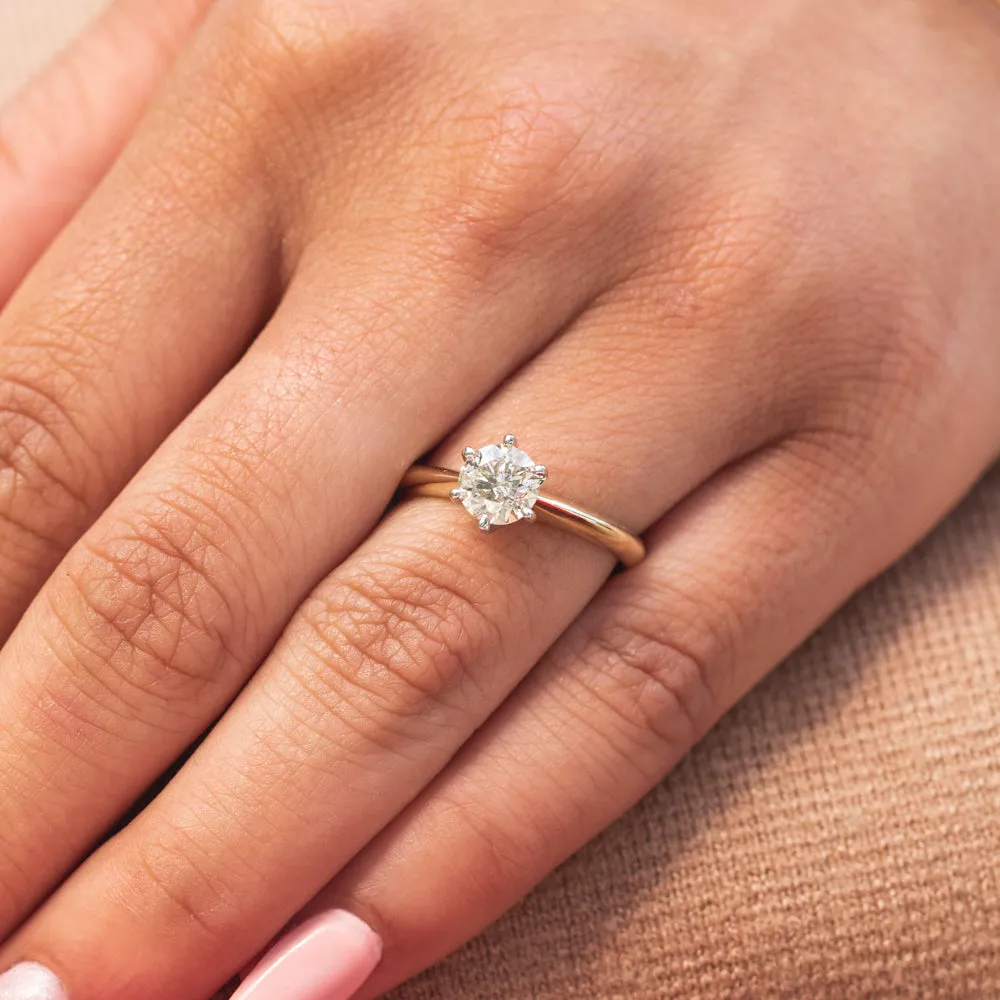 9ct Yellow Gold 1 Carat Australian Diamond Solitaire Ring Shiels