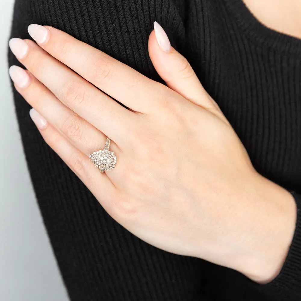 9ct Yellow Gold 1 Carat Diamond Pear Shape Cluster Ring Shiels