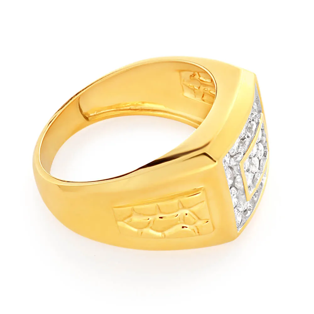 9ct Yellow Gold 1 Carat Diamond Ring Set With 20 Brilliant Cut Diamonds Shiels