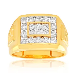 9ct Yellow Gold 1 Carat Diamond Ring Set With 20 Brilliant Cut Diamonds Shiels