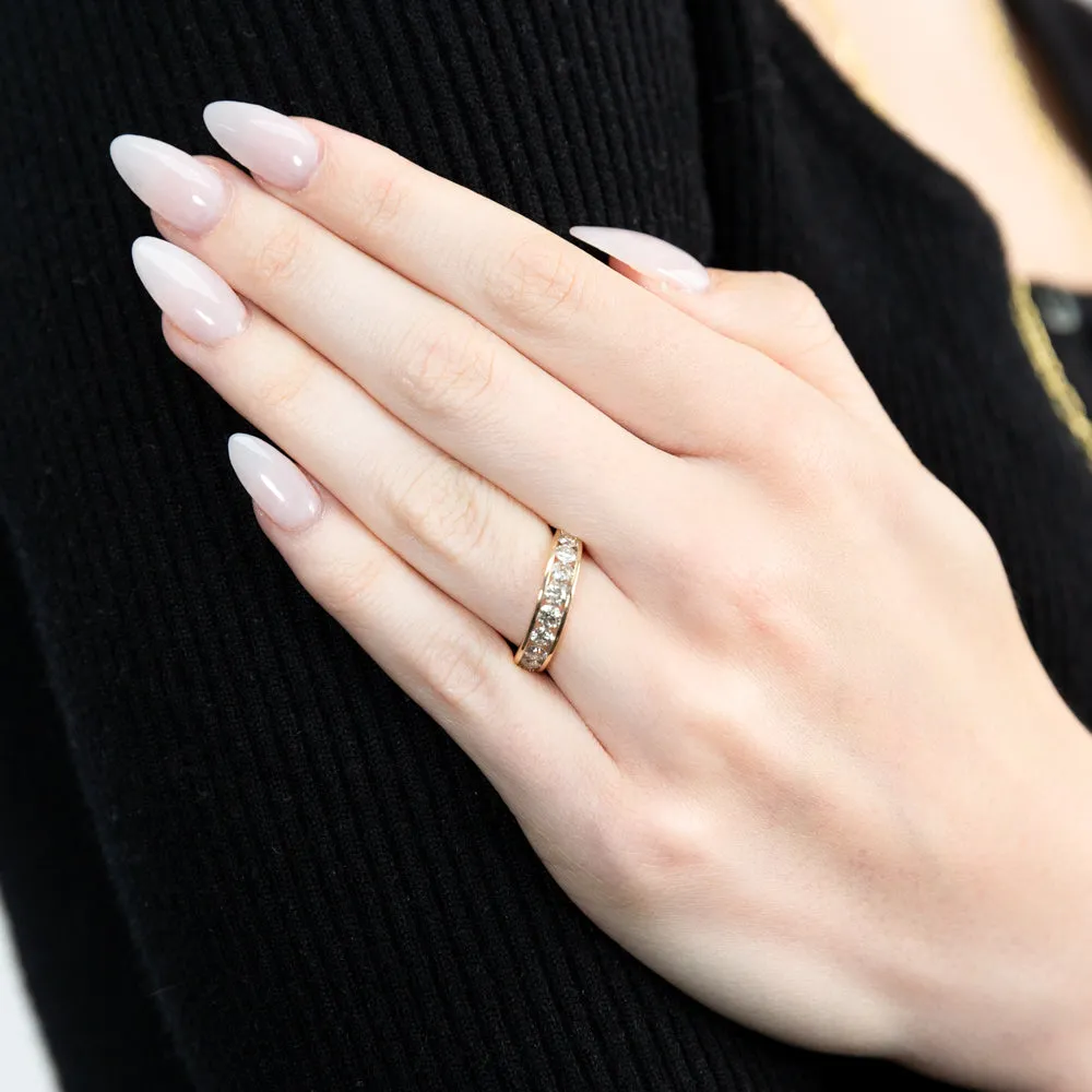 9ct Yellow Gold 1 Carat Diamond Ring with 9  Diamonds in Channel setting Shiels