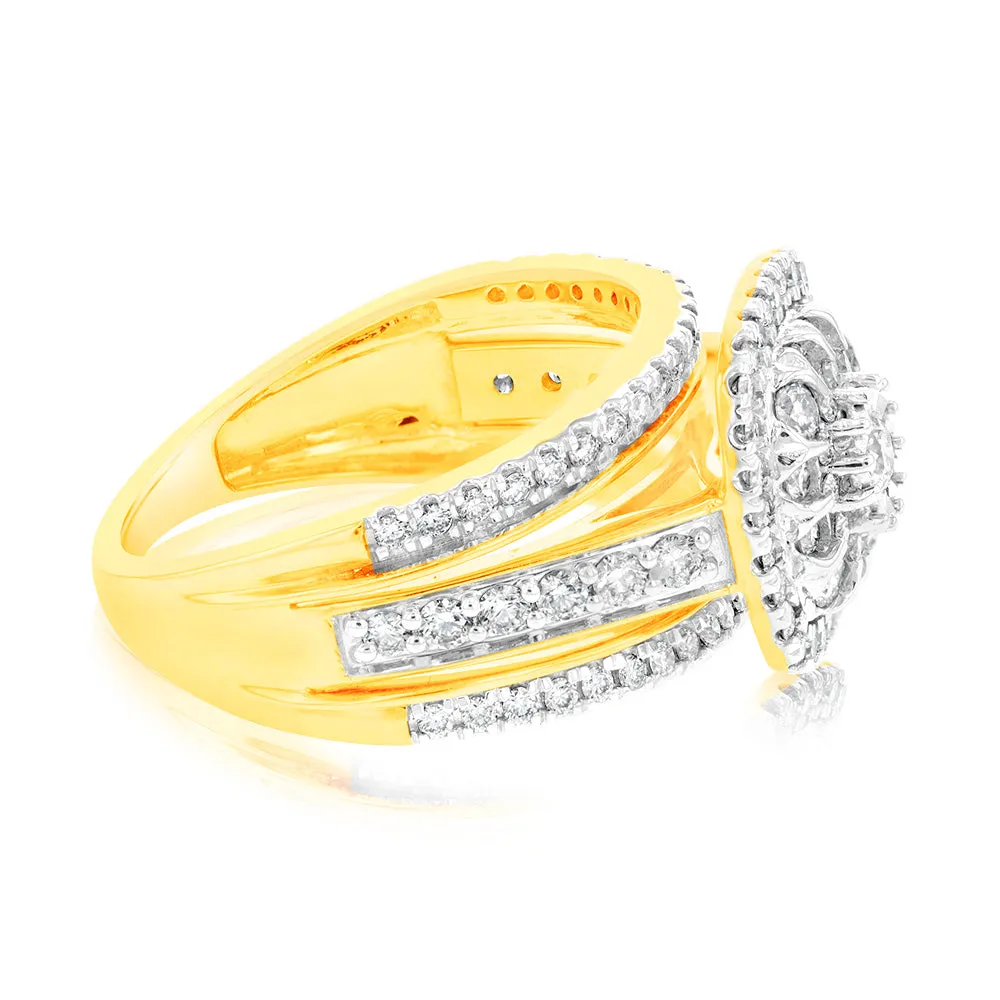 9ct Yellow Gold 1.00ct Diamond Dress Ring Shiels