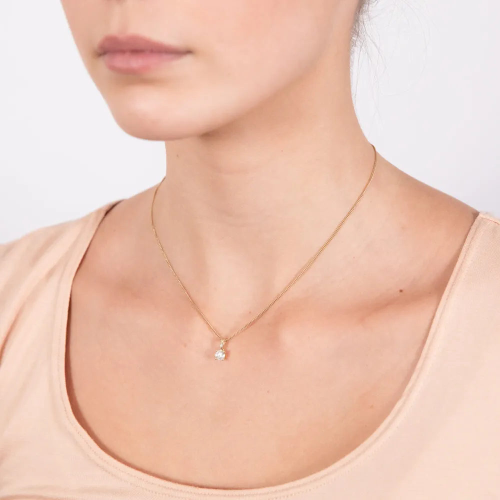 9ct Yellow Gold 1/2 Carat Diamond Pendant Shiels