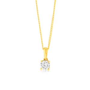 9ct Yellow Gold 1/2 Carat Diamond Pendant Shiels