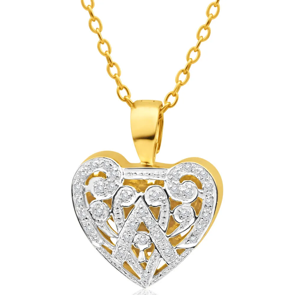 9ct Yellow Gold 1/4 Carat Natural Diamond Enhancer Pendant Shiels