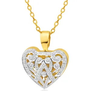 9ct Yellow Gold 1/4 Carat Natural Diamond Enhancer Pendant Shiels