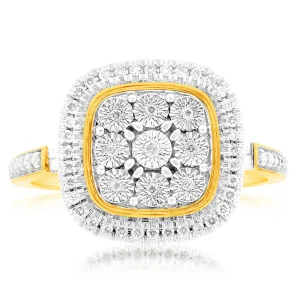 9ct Yellow Gold 1/6 Carat Diamond Dress Ring Shiels