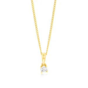 9ct Yellow Gold 1/6 Carat Diamond Pendant Shiels