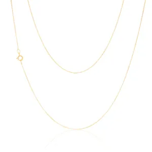 9ct Yellow Gold 18 Gauge Fine Curb 41cm Chain Shiels