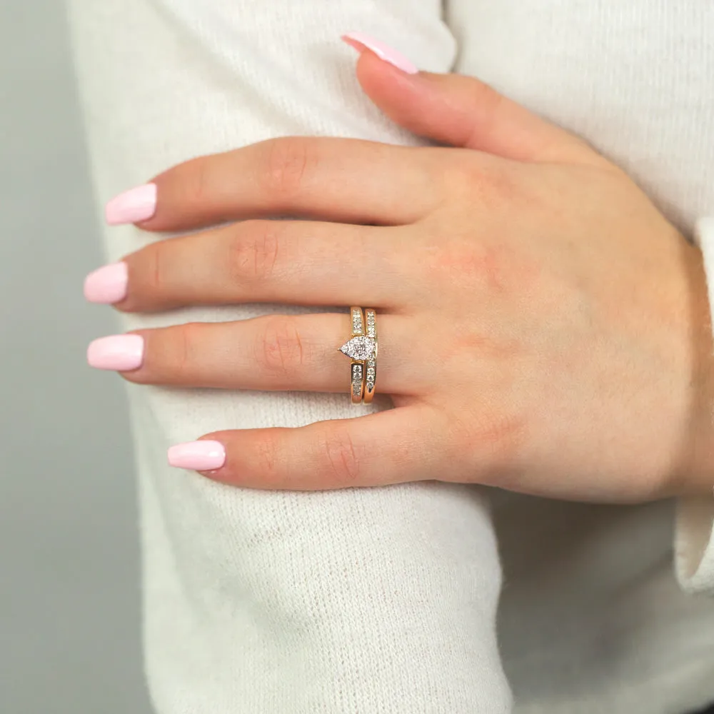 9ct Yellow Gold 2 Ring Bridal Set With 1/2 Carat of Brilliant Cut Diamonds Shiels