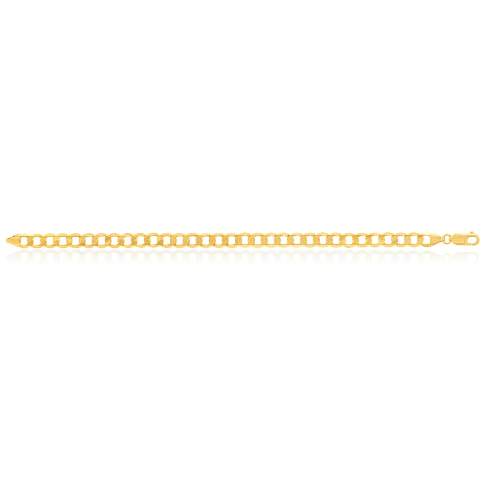 9ct Yellow Gold 21cm Curb Bracelet Shiels