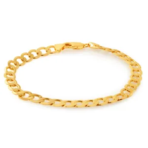 9ct Yellow Gold 21cm Curb Bracelet Shiels